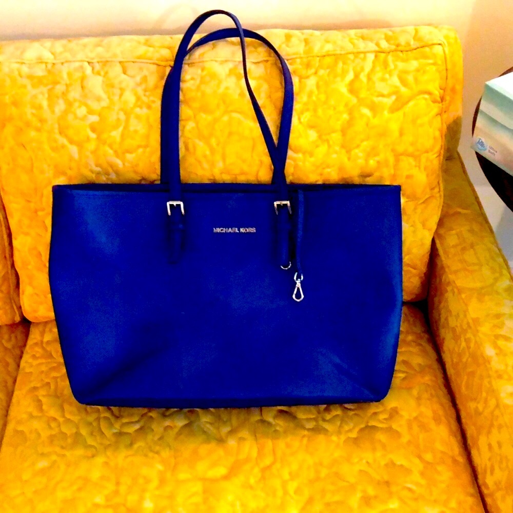 Michael Kors large tote- with original bag - amazing blue- absolutely like new!